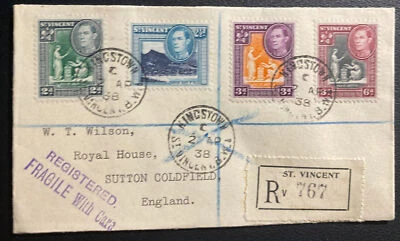 1938 Kingstown St Vincent First Day cover FDC To Sutton Coldfield England - Image 1 of 2