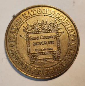 Gold Country Motor Inn Casino One Dollar Gaming Token Elko Nevada - Picture 1 of 2