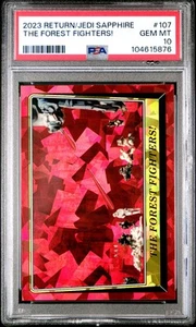 2023 TOPPS CHROME SAPPHIRE STAR WARS #107 THE FOREST FIGHTERS! PSA 10 - Picture 1 of 2