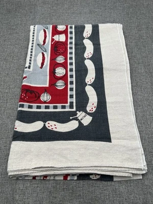 桌布野餐食品主题棉亚麻混纺83英寸x48英寸无品牌 — 第 1/4 张图片