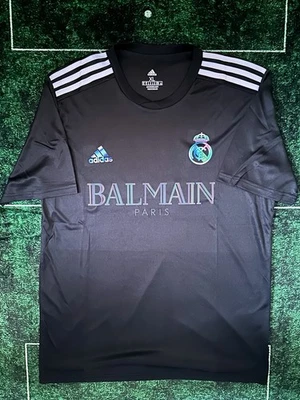 Real Madrid Special Edition Balmain Replica Black Soccer Jersey Slim Fit XL - Image 1 of 4