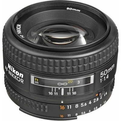 (Open Box) Nikon NIKKOR AF 50mm f/1.4 non D Prime F-Mount Lens - Black - Image 1 of 2