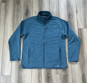 Eastern Mountain Sports EMS Men's L Blue Thermolite Quilted Front Zip Jacket - Picture 1 of 10