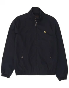 LYLE & SCOTT Mens Bomber Jacket UK 36 Small Navy Blue Cotton AN02 - Picture 1 of 3
