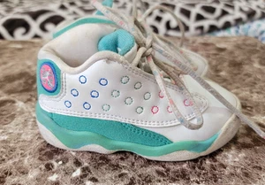 Air Jordan 13 Retro white soar green pink size 6C sneakers shoes Nike kids - Picture 1 of 5