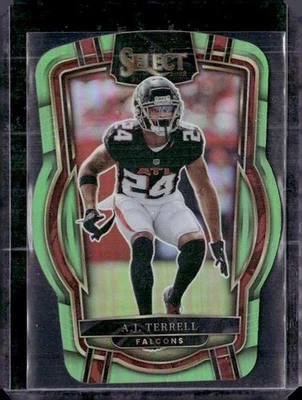 2022 Panini Select #296 A.J. Terrell Neon Green Prizm Die Cut #/299 - Image 1 of 2
