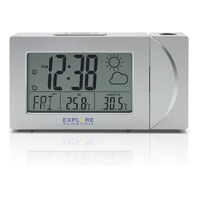 Explore Scientific Sveglia digitale Argento a batteria - Immagine 1 di 2