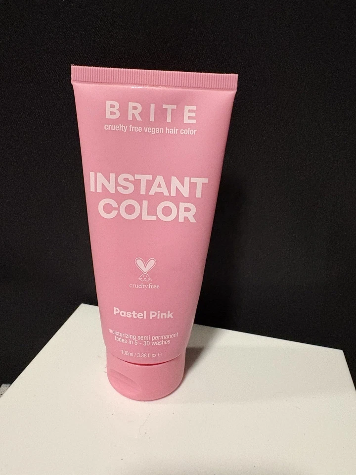 Color de cabello instantáneo vegano Brite crueltyfree rosa pastel semipermanente-DOS BOTELLAS Foto 1 de 2