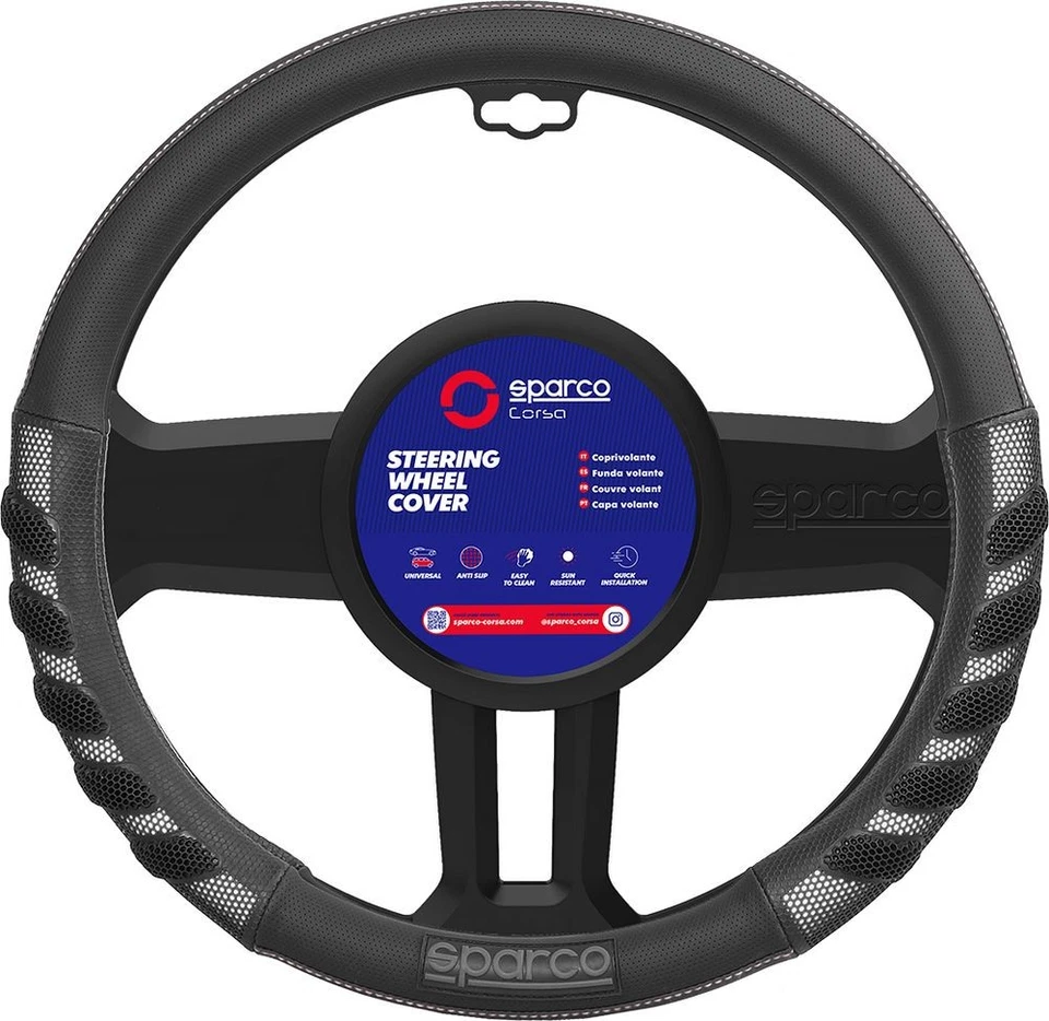 Coprivolante SPS101 auto universale grigio e nero anti dissolvenzaSparco - Immagine 1 di 2