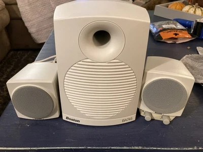 Boston Acoustics BA745 Computer 3 Pc Speakers +Sub Tested Retro Vintage - Image 1 of 4
