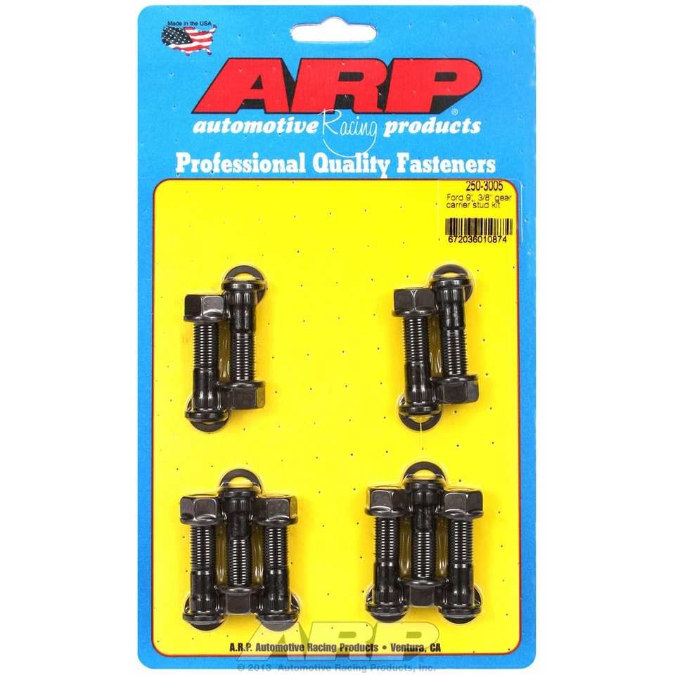 Kit de pernos de carcasa diferencial ARP 250-3005; cabeza hexagonal óxido negro para Ford 9 pulgadas Foto 1 de 1