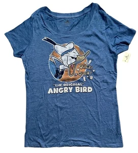 New Disney Angry Bird Donald Duck Graphic Tee w Rhinestones Women's Shirt Sz XL - Picture 1 of 7