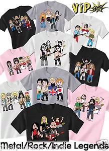 VIPwees Childrens Quality T-Shirt Rock Metal Music Caricatures Choose Design - Picture 1 of 41