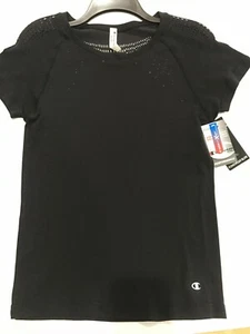 Champion Womens Activewear Top Shirt Athleticwear Gym Workout Black Size M New - Picture 1 of 8