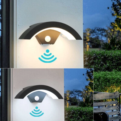 LED Wandlampe 18W IP65 mit Infrarot Bewegungsmelder Sensor Deko Außenleuchte . - Bild 1 von 4