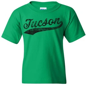 Tucson Baseball Script - Hometown Sports Team Youth T-Shirt - Irish Green - Picture 1 of 7