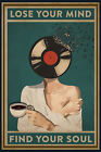 Lose Your Mind Find Your Soul Lady Broken Record Head Music Print Only