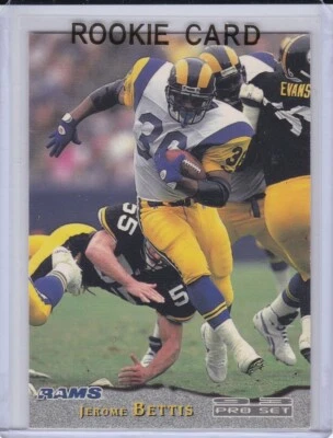 JEROME BETTIS ROOKIE CARD 1993 Pro Set Los Angeles Rams RC Pittsburgh Steelers! - Image 1 of 2
