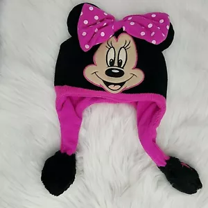 Sombrero Flipeez Niñas Disney Minnie Mouse Rosa Negro Disney Invierno Nieve Juego Escuela - Imagen 1 de 9