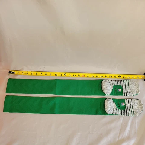 New York Jets NFL On Field Grip Socks Size LARGE New Tall Socks Soccer Cover