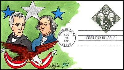 Scott 2592 $5.00 Wash / Jackson Melissa Fox Hand Painted FDC 9 Of 15 - Image 1 of 2