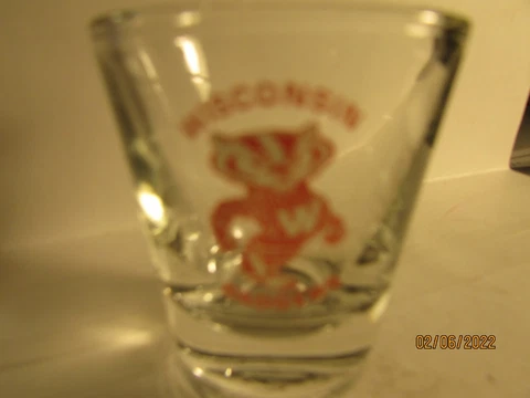 Wisconsin Badgers NCAA Team Logo Standard Shot Glass-  NEW Cover