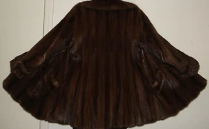 Chaqueta de piel de visón gris oscuro talla 6-8 envío gratuito - Imagen 1 de 11