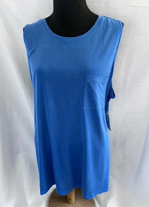 Top túnica Time And True Cobalt Crush azul sin mangas - Talla XXL ¡Nuevo con etiqueta! - Imagen 1 de 2