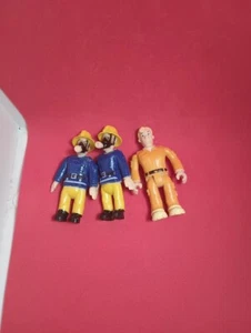 Vintage Fireman Sam Mini Action Figure Lot (3) RARE - Picture 1 of 7