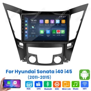 FOR 2011-2015 HYUNDAI SONATA CAR STEREO RADIO APPLE CARPLAY ANDROID 13 GPS NAVI - Picture 1 of 16