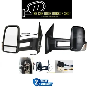 Unidad de espejo retrovisor eléctrico lateral izquierdo brazo largo Fit Mercedes Sprinter 2019-2024 - Imagen 1 de 8