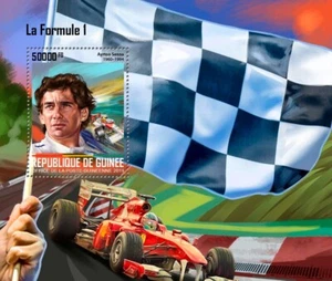 Formula 1 Champions Ayrton Senna MNH Stamps 2019 Guinea S/S - Picture 1 of 1