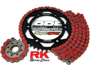 Red 2004-2005 Honda CBR1000rr RK MAX-X 520 -1/+2t EQA Chain and Sprockets Kit - Picture 1 of 4