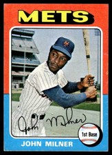1975 Topps Mini John Milner #264 New York Mets Baseball Card