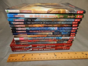 14 I SURVIVED kids chapter books BULK LOT flood tornado sharks fire (19 stories) - Picture 1 of 16