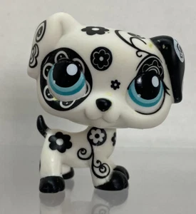 LPS #1613 Dalmatiner Hund schwarz & weiß mit blauen Augen Blume Tatoos - Bild 1 von 5