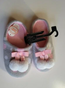 Scarpe pantofole slip-on per bambini Wonder Nation taglia 13/1 grigio/rosa - Foto 1 di 5