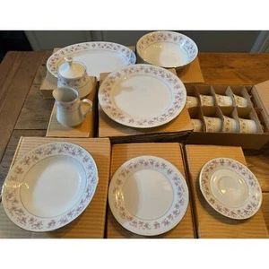 Vintage 45 teiliges Service für 8 Möwen Fine China Jian Shiang Sammlung Neu in OVP - Bild 1 von 11