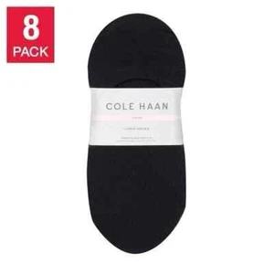 8 Paar Cole Haan schwarze Damen-Linersocken Größe 4-10 - Bild 1 von 3