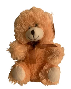 Fuzzy Friends Teddy Bear Stuffed Plush Light Brown 10” Tall Sitting Greenbrier - Picture 1 of 8