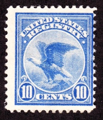 US F1 10c Registry Mint Fine OG H SCV $80 - Image 1 of 2