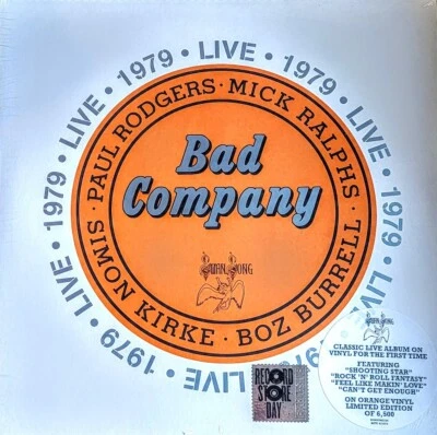 BAD COMPANY LIVE 1979 - ORANGE VINYL LP  " NEW, SEALED " RSD EXCLUSIVE - Image 1 of 2