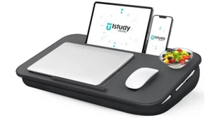 Portable Laptop Lap Desk w/Pillow Cushion & Phone Holder, Fits to 17" Laptop NEW - Picture 1 of 11