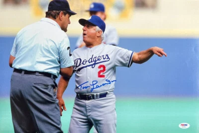 Tommy Lasorda Signed Los Angeles Dodgers 12x18 Photo PSA/DNA - Image 1 of 2