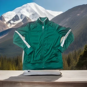 Jordan Craig Jacket Mens Large Green White Full Zip Bomber Coat Adult Track Gym - Picture 1 of 24