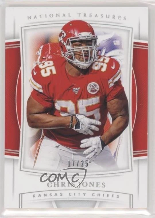 2019 Panini National Treasures Holo Silver /25 Chris Jones #82 - Image 1 of 2