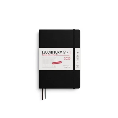 LEUCHTTURM 1917 GMBH Wochenplaner Medium A5 Schwarz 2026