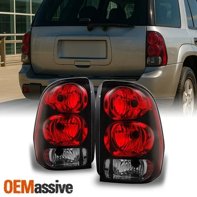 Fit 02-09 Chevy Trailblazer Red Clear Taillights Brake Lamps Replacement - Image 1 of 4