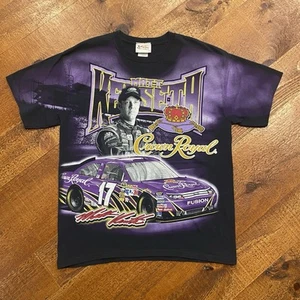 Vintage Y2K NASCAR Matt Kenseth #17 Crown Royal All Over Print AOP Mens Sz Large - Picture 1 of 13