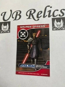 Star Wars CLONE WARS GAME GALATIC BATTLE INSTRUCTION MANUAL CARD SAVAGE OPRESS - Picture 1 of 1